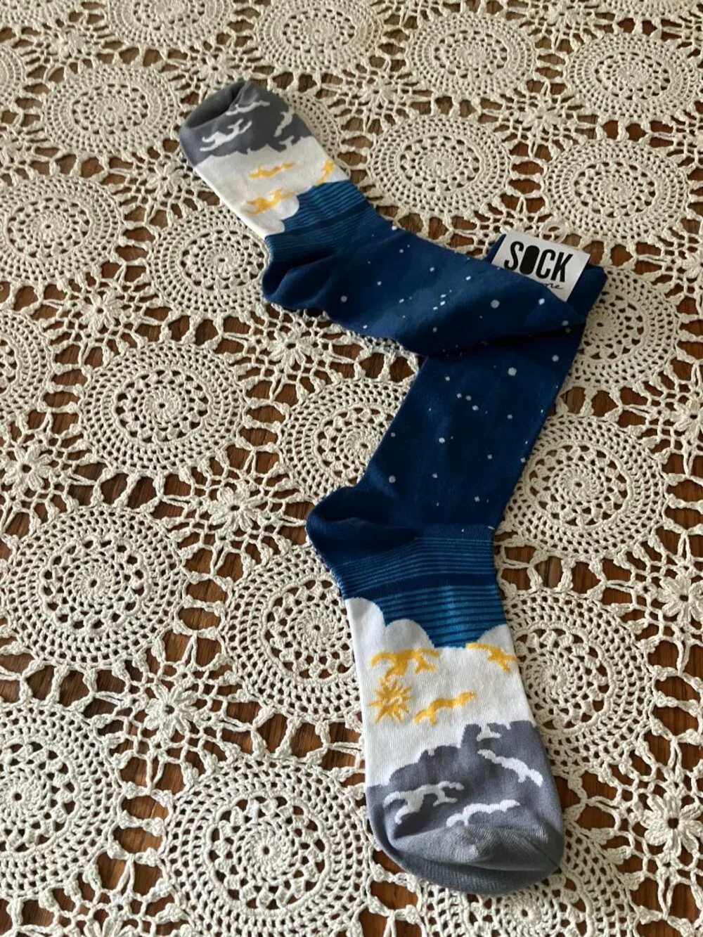 New Men’s Crews Socks – Sock it to Me Space Rocket Lift Off Socks